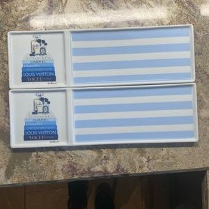 Set of two- Amanda Greenwood Art Perfume Tray